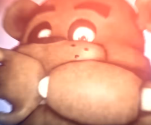 picture of a scared freddy fazbear, from the five nights at freddy's song "die in a fire"